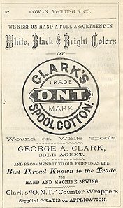 Ad for Clark's Threads