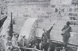 Soldiers Pointing at Iron Cross